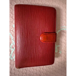 Louis Vuitton Castilian Red Epi Porte Monnaie Billets Viennois Wallet